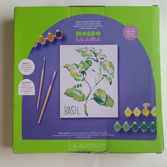 Canvas Board Kit With Paint Brushes New - Picture 4 of 4